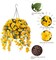 Artificial Fake Hanging Hibiscus Flowers Plants with Basket (Yellow)